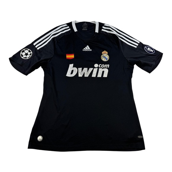 2008-09 Real Madrid Adidas Jersey Sz L UEFA Champions League Soccer Authentic - Picture 1 of 8